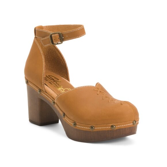 SBICCA Tan Leather Donerail Heels - Picture 1 of 2
